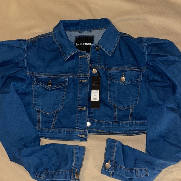 Denim cropped jacket - Picture 4 of 5